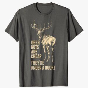 Port & Company Men's T-Shirt DEER NUTS ARE CHEAP THEY'RE UNDER A BUCK! Size XL